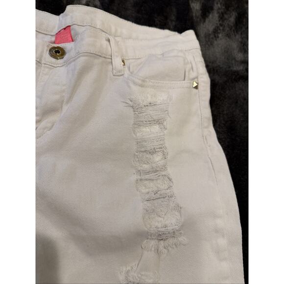 Unbranded-Womens Jeans Distressed Skinny-White-size 13 - Picture 5 of 11